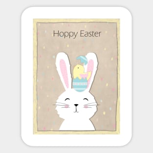 Cute Easter craft style bunny Sticker